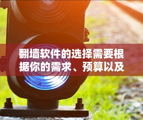 翻墙软件的选择需要根据你的需求、预算以及对安全性和兼容性的要求来决定。以下是一些实用的攻略建议