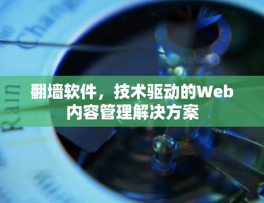 翻墙软件，技术驱动的Web内容管理解决方案
