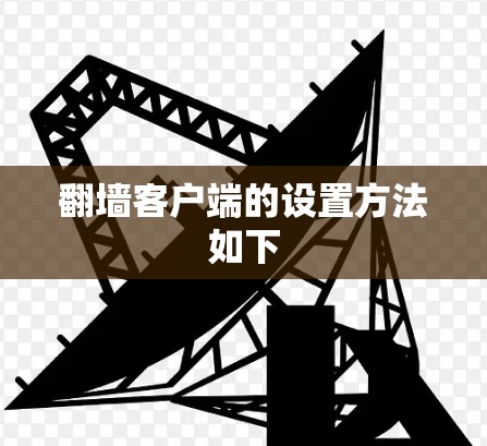 翻墙客户端的设置方法如下