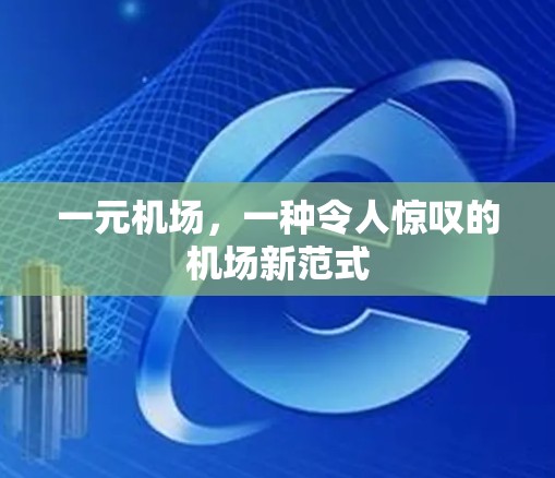 一元机场，一种令人惊叹的机场新范式
