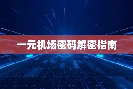 一元机场密码解密指南