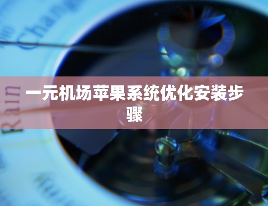 一元机场苹果系统优化安装步骤