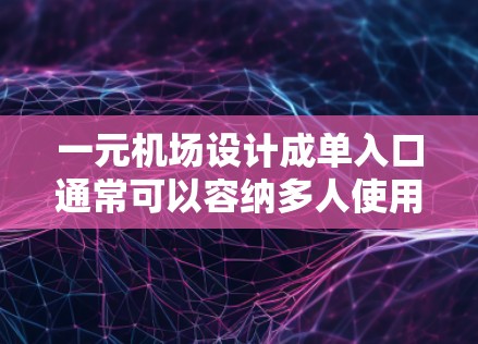 一元机场设计成单入口通常可以容纳多人使用，但设计需要在开放性和排队规则之间找到平衡点。以下是对这一设计的详细分析
