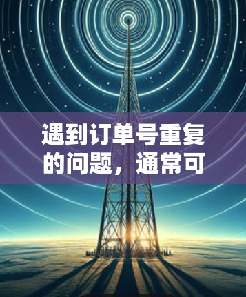 遇到订单号重复的问题，通常可以通过以下方式解决