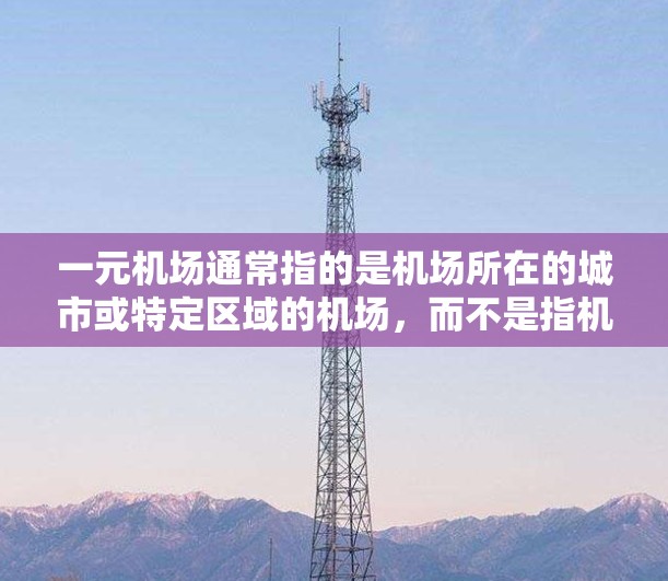 一元机场通常指的是机场所在的城市或特定区域的机场，而不是指机场本身。例如，上海浦东机场通常被称为一元机场，因为它是上海的一个主要机场。它的官网地址可以访问以下平台