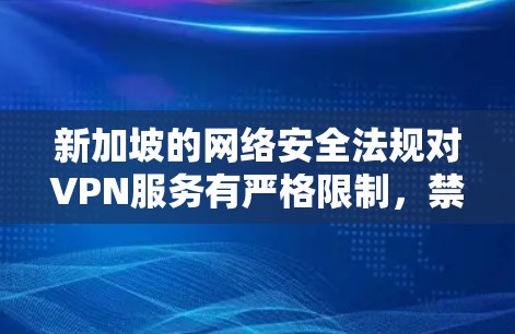 新加坡的网络安全法规对VPN服务有严格限制，禁止在特定平台上运行某些功能，以保护用户隐私和安全。同时，新加坡的法律环境也对互联网服务进行监管，包括限制传播分裂信息和侵犯隐私权的情况