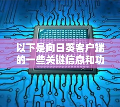 以下是向日葵客户端的一些关键信息和功能