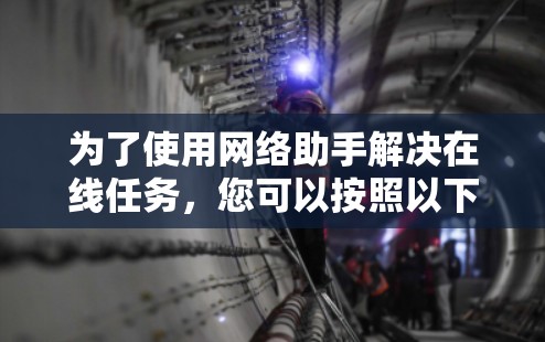 为了使用网络助手解决在线任务，您可以按照以下步骤进行