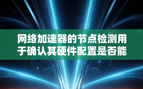 网络加速器的节点检测用于确认其硬件配置是否能满足特定应用或网站的网络需求。以下是详细的步骤和方法