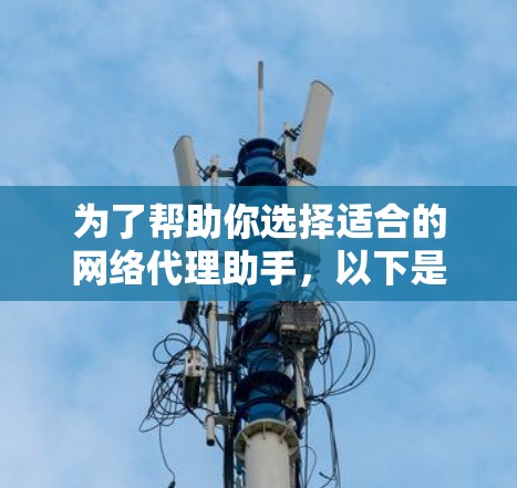 为了帮助你选择适合的网络代理助手，以下是一个详细的指南，涵盖了你可能需要考虑的因素