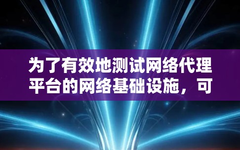 为了有效地测试网络代理平台的网络基础设施，可以按照以下步骤进行