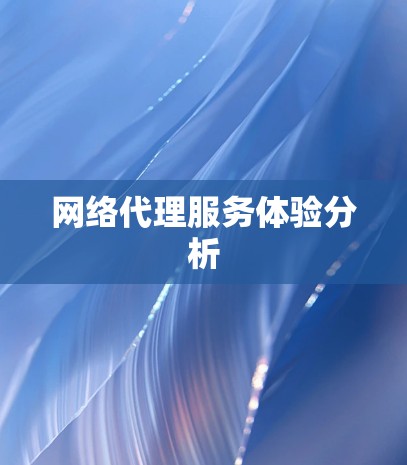 网络代理服务体验分析