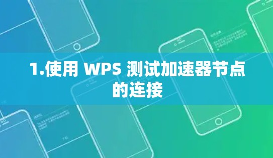 1.使用 WPS 测试加速器节点的连接