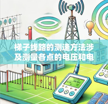梯子线路的测速方法涉及测量各点的电压和电流，计算阻抗并应用公式求测速。以下是详细的步骤